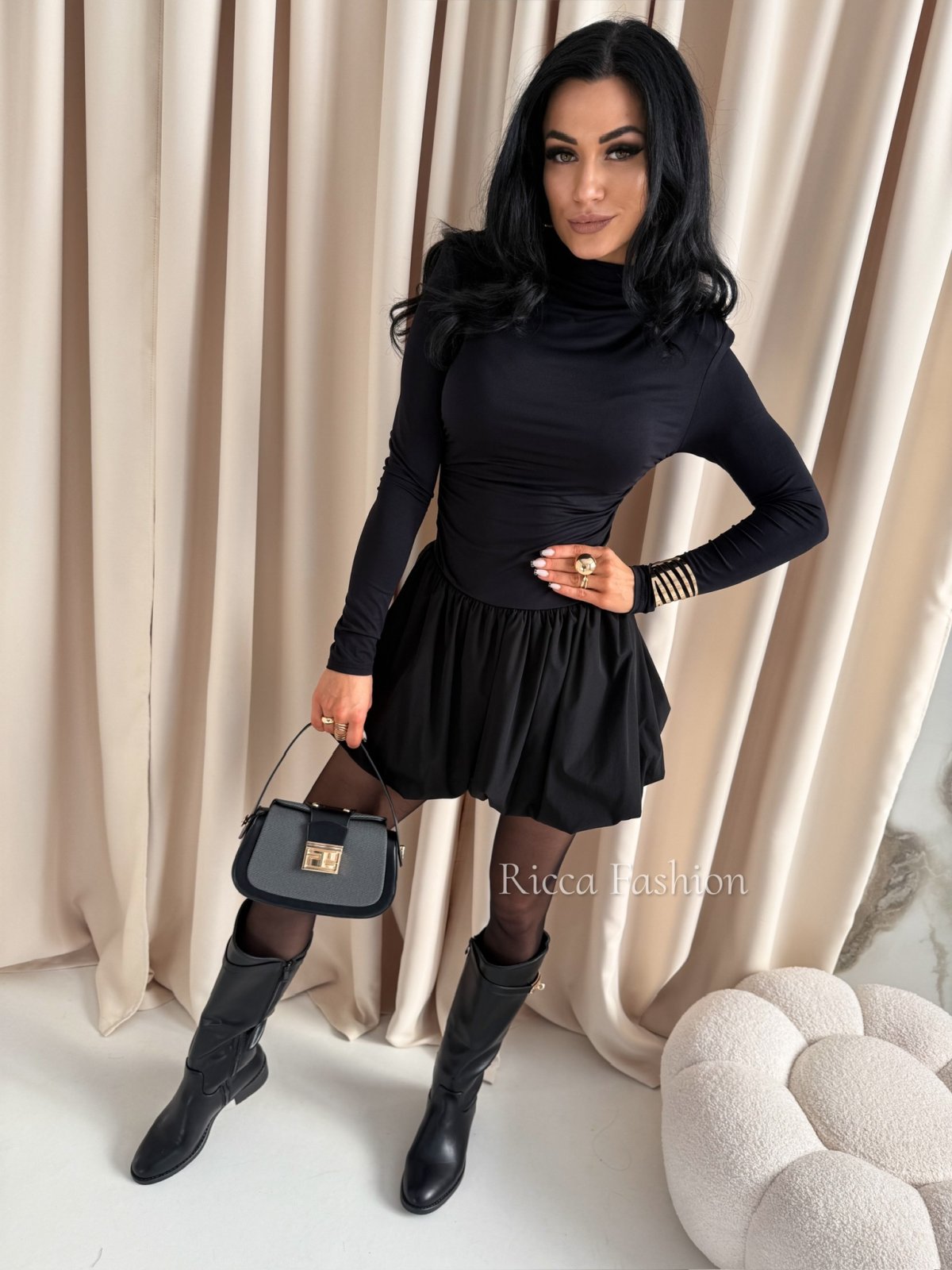 Sukienka bombka SYLVINE, black