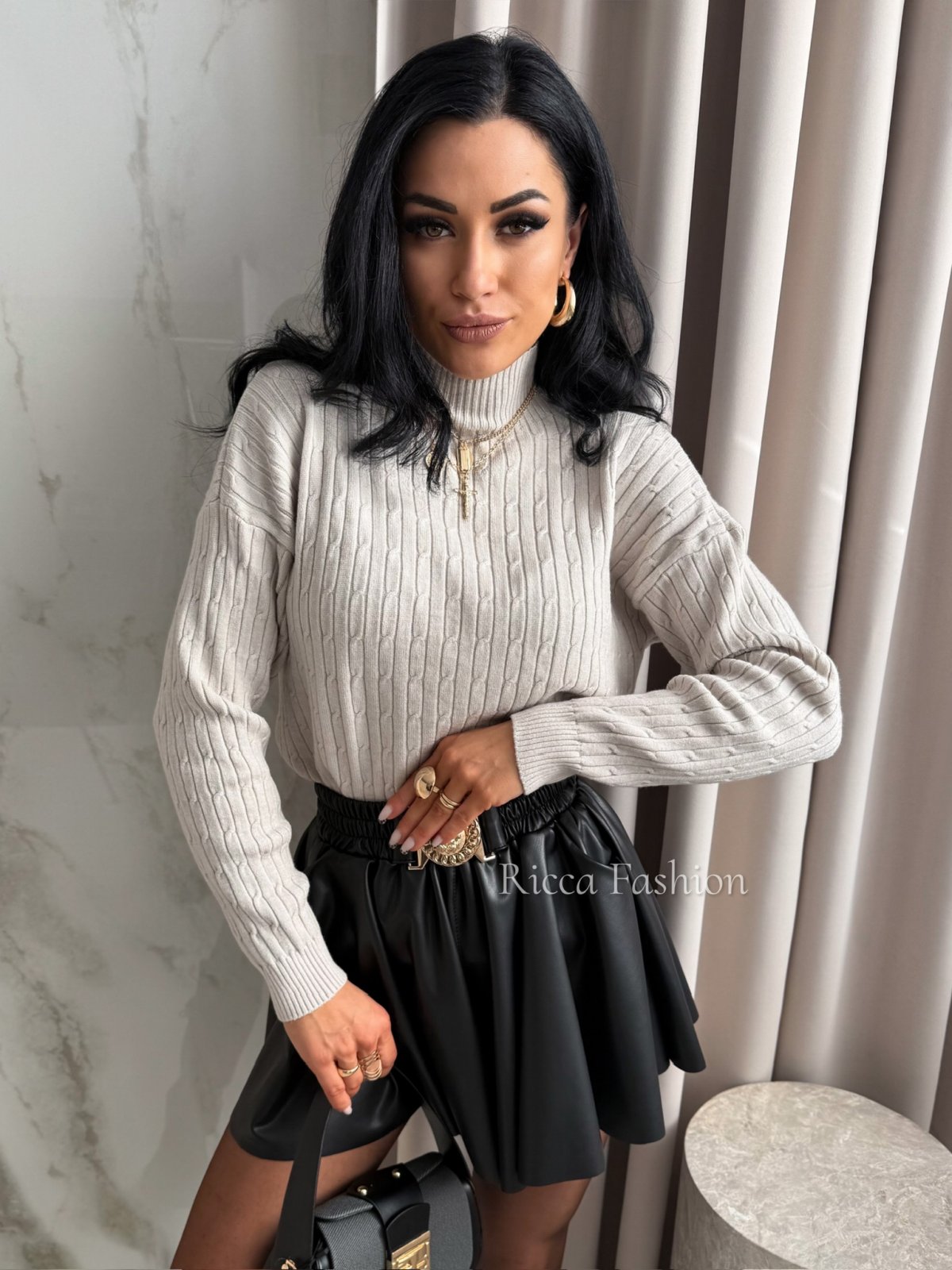 Półgolf z wiskozą XAVIER, beige