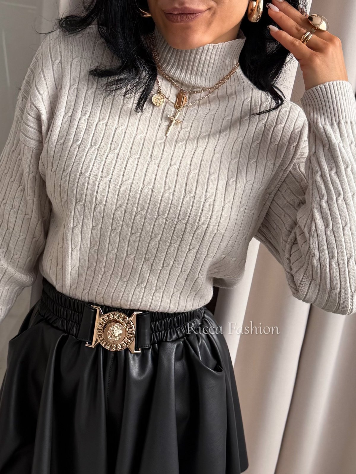 Półgolf z wiskozą XAVIER, beige