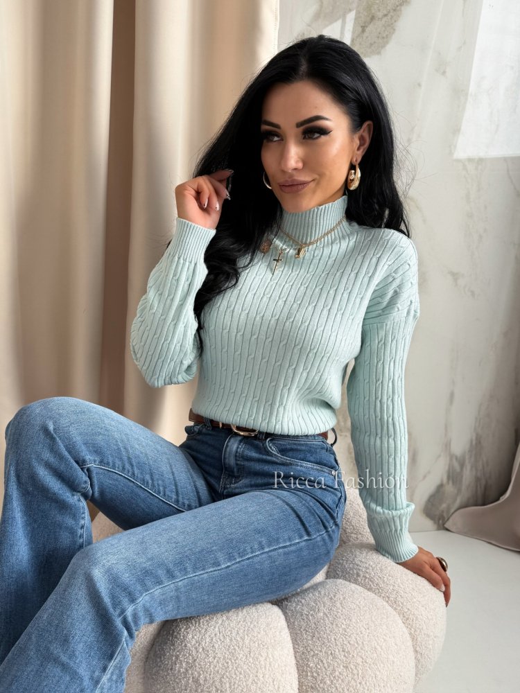 Półgolf z wiskozą XAVIER, mint