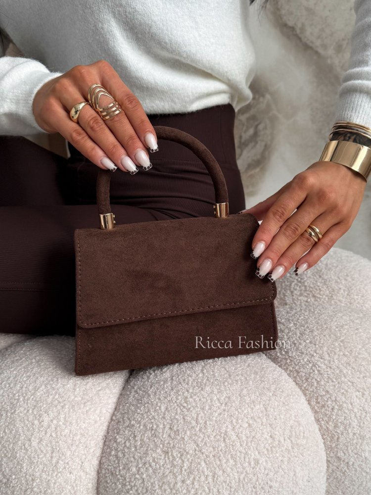 Torebka zamszowa LOONA, chocolate