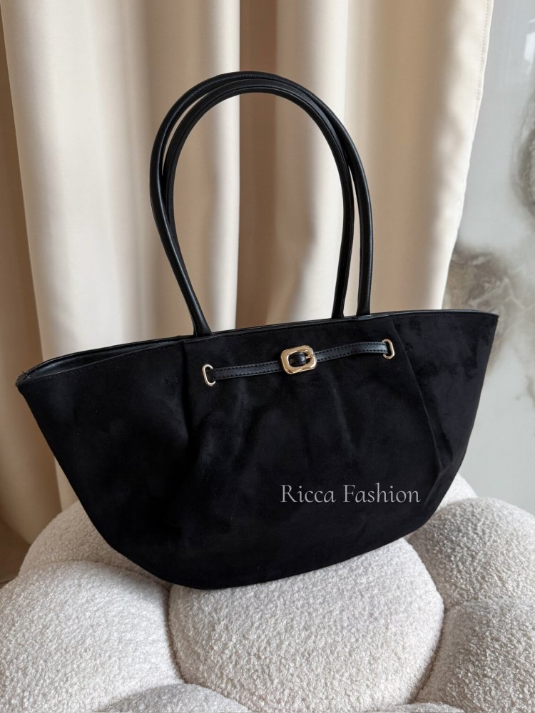 Torebka zamszowa ELECTA, black