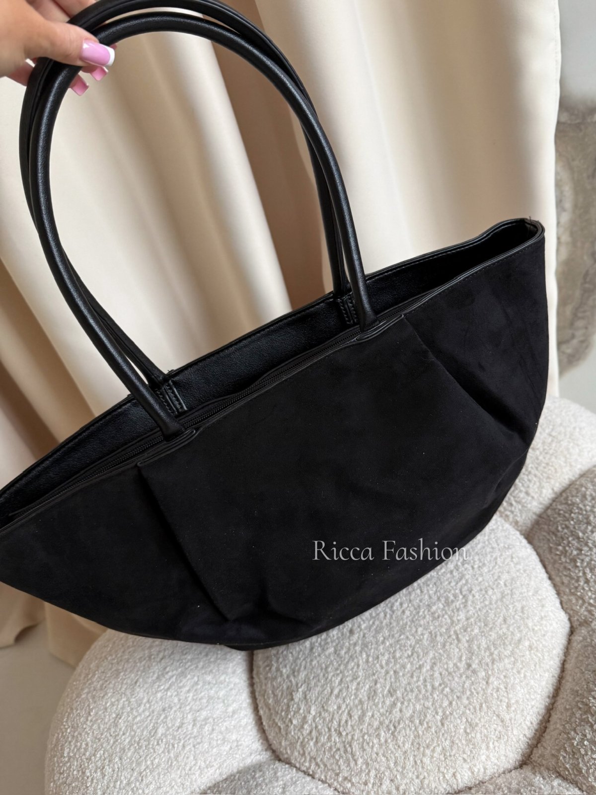 Torebka zamszowa ELECTA, black