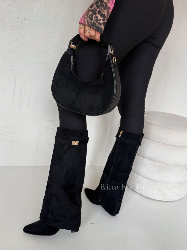 Kozaki zamszowe GIVENN, black