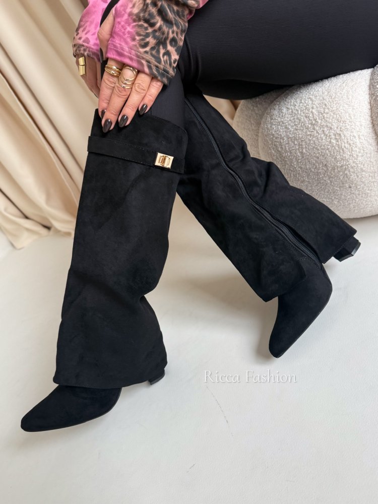 Kozaki zamszowe GIVENN, black