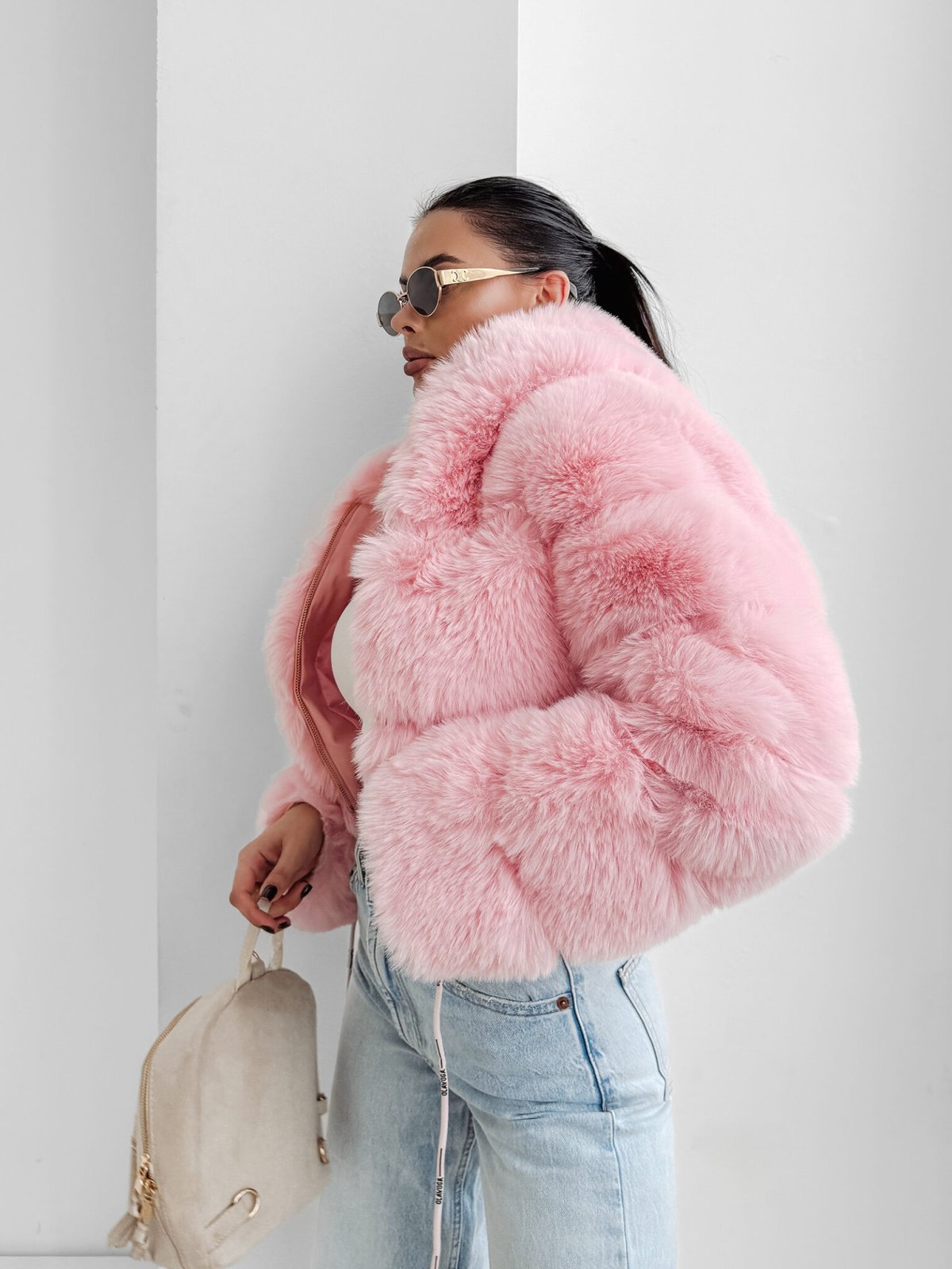 Kurtka/futerko OLAVGA MARCELLINI, pudrowy róż