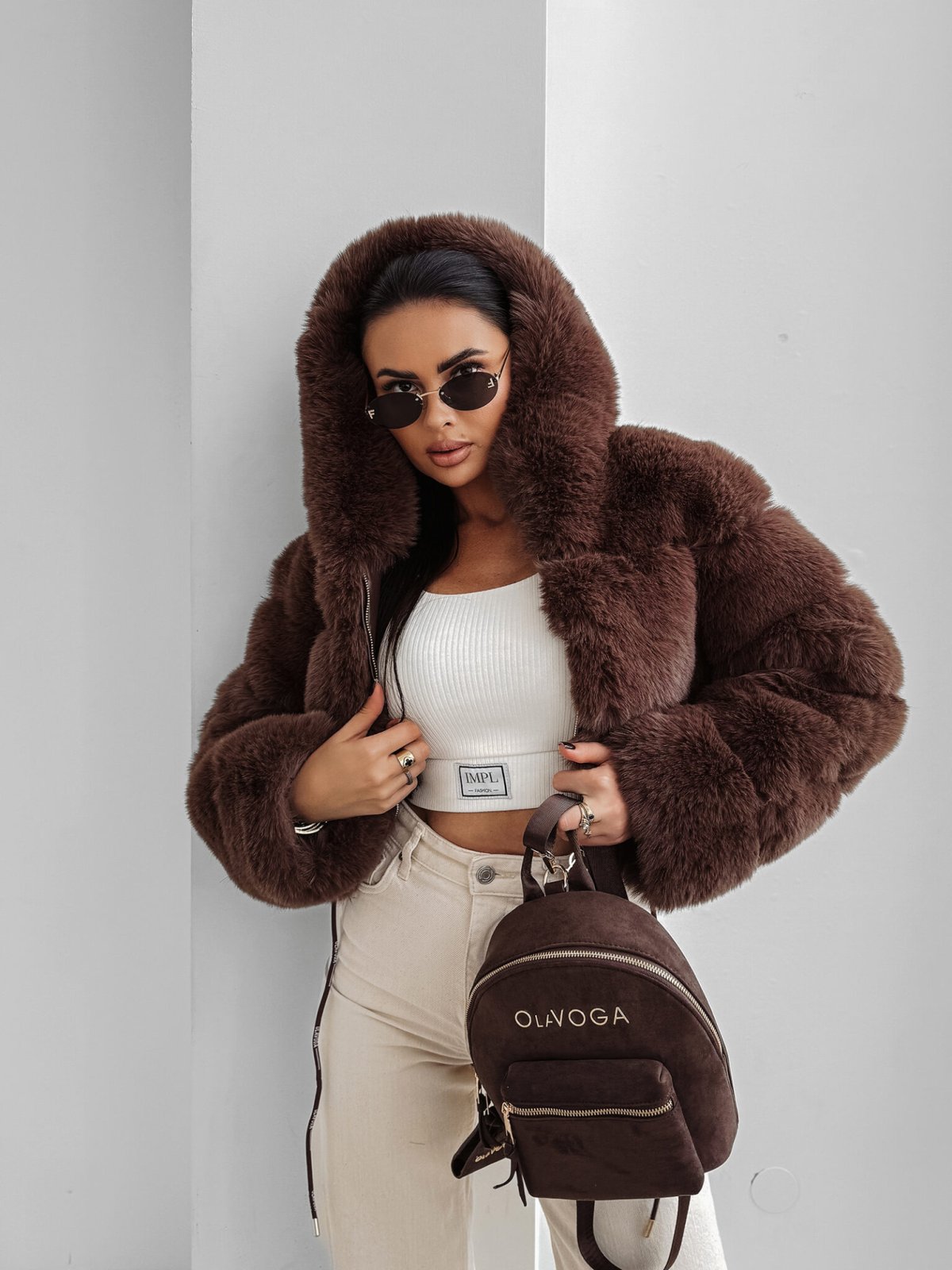 Kurtka/futerko OLAVGA MARCELLINI, czekolada