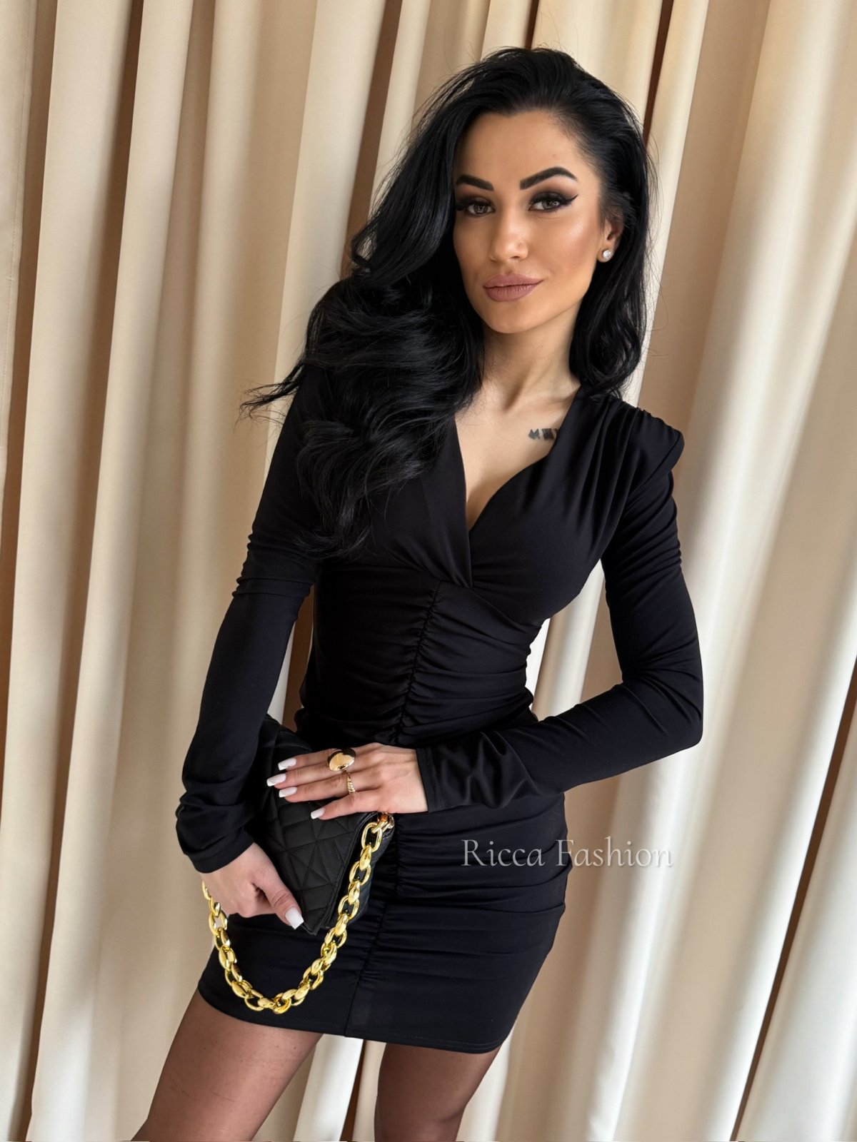 Sukienka z poduszkami CRISTINE, black