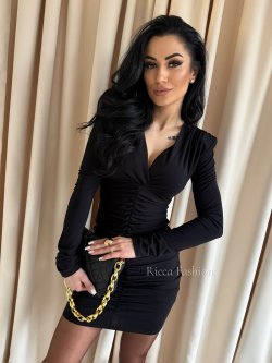 Sukienka z poduszkami CRISTINE, black