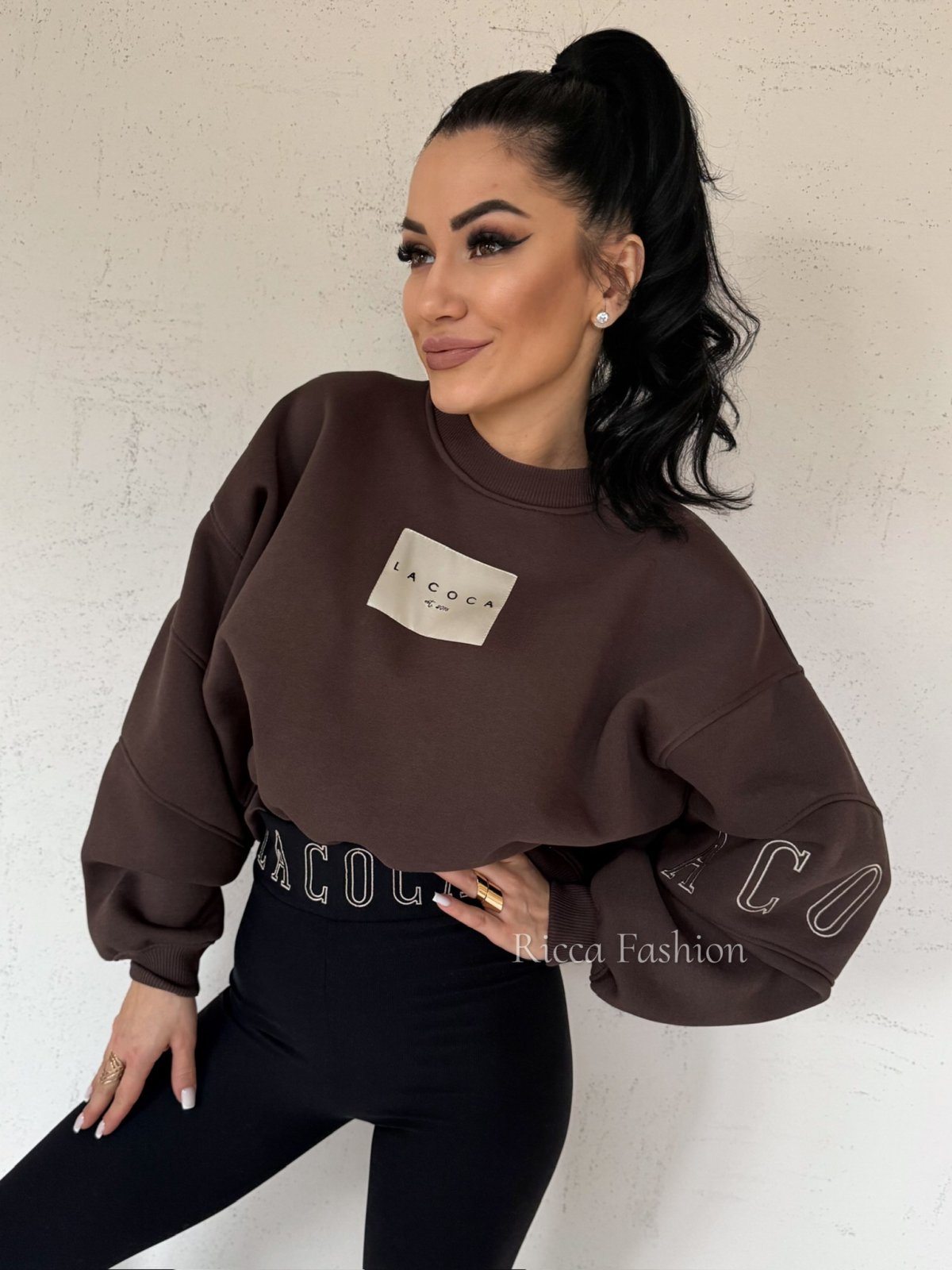 Bluza dresowa COCINE, chocolate