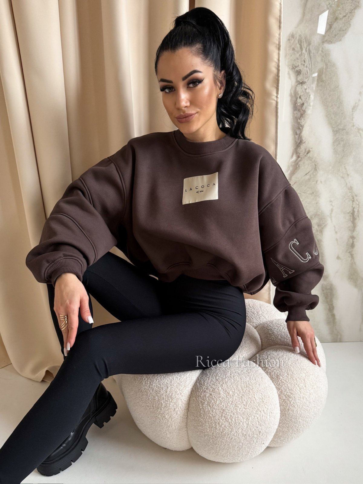 Bluza dresowa COCINE, chocolate