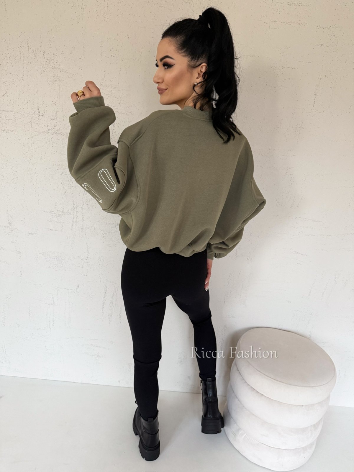 Bluza dresowa COCINE, olive