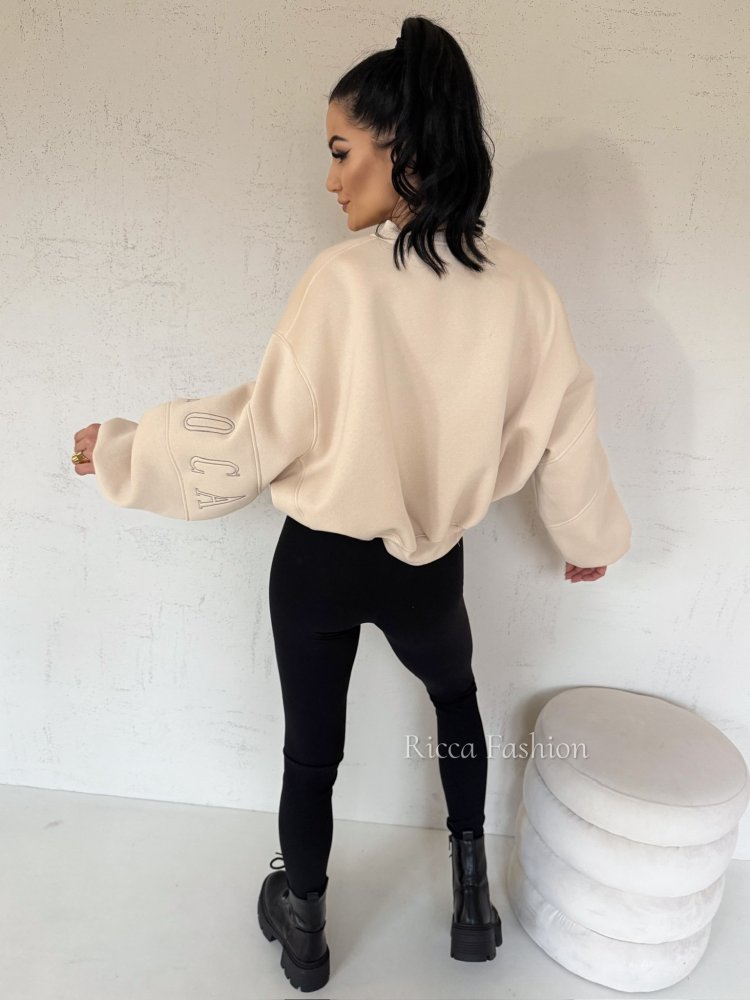 Bluza dresowa COCINE, beige