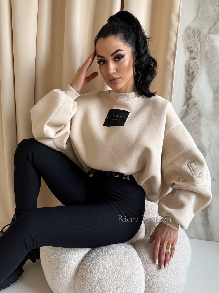 Bluza dresowa COCINE, beige