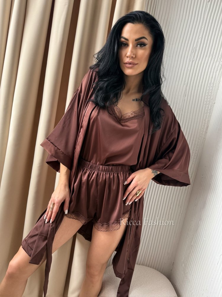 Piżama satynowa 3w1 SLEEPY,...