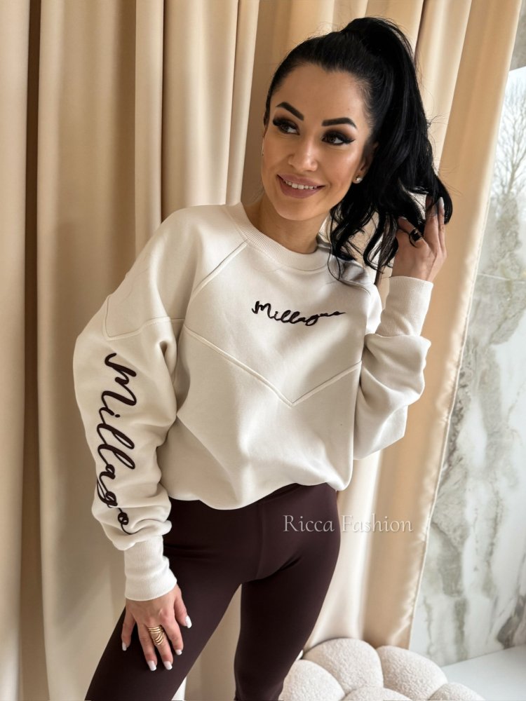 Bluza dresowa MILLA, nude