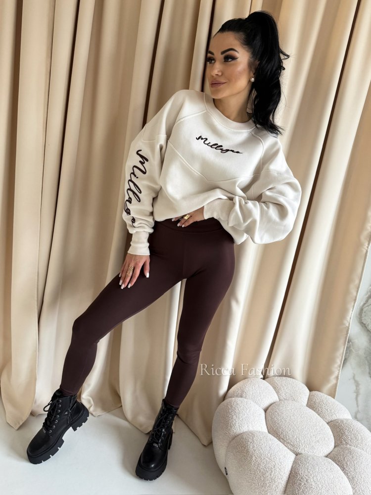 Bluza dresowa MILLA, nude