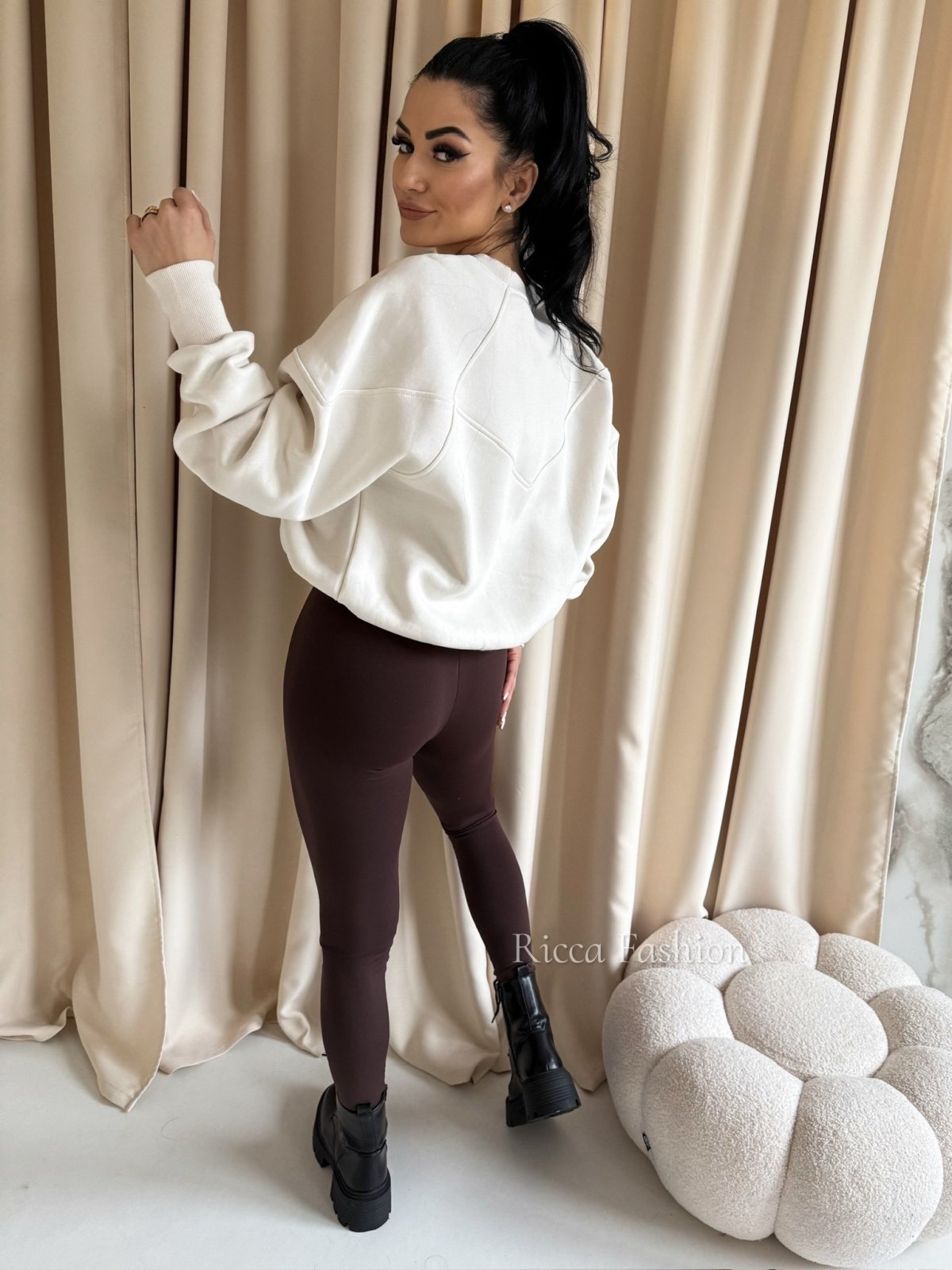 Bluza dresowa MILLA, nude