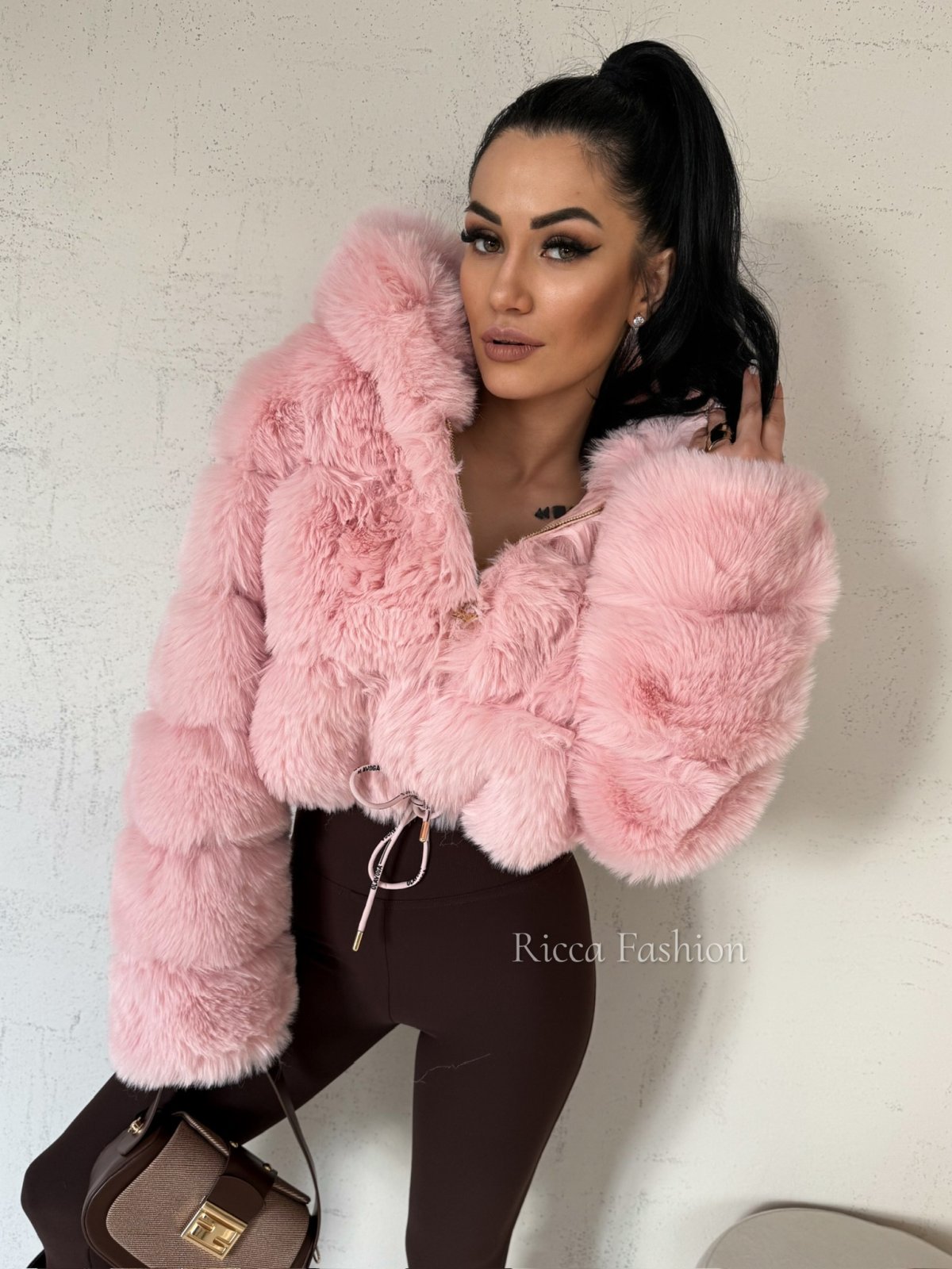 Kurtka/futerko OLAVGA MARCELLINI, pudrowy róż