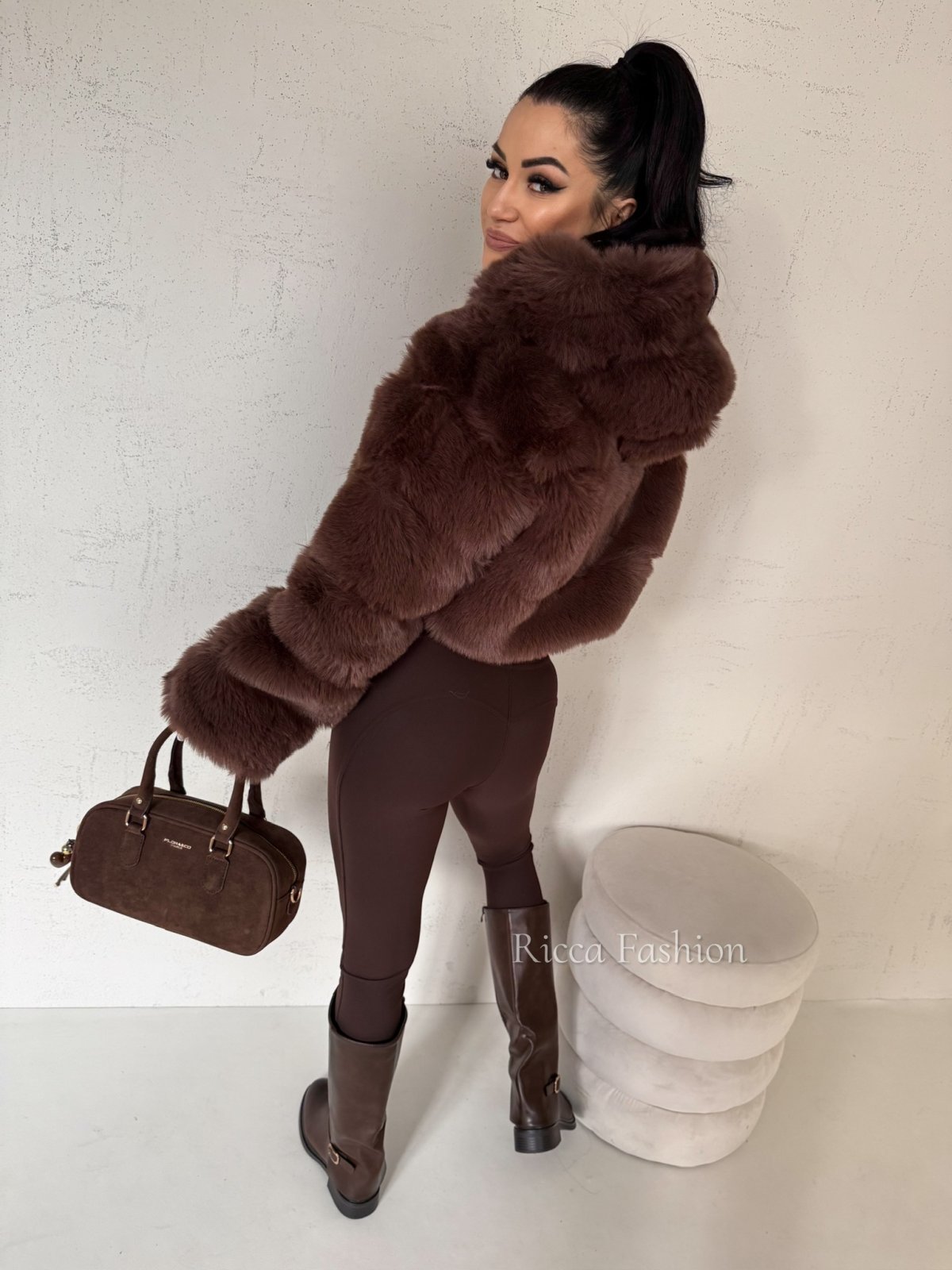 Kurtka/futerko OLAVGA MARCELLINI, czekolada