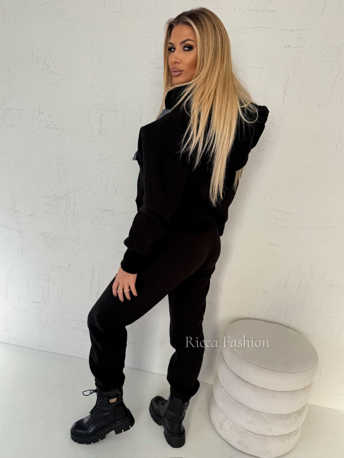 Bluza dresowa bawełniana CAMERON, black