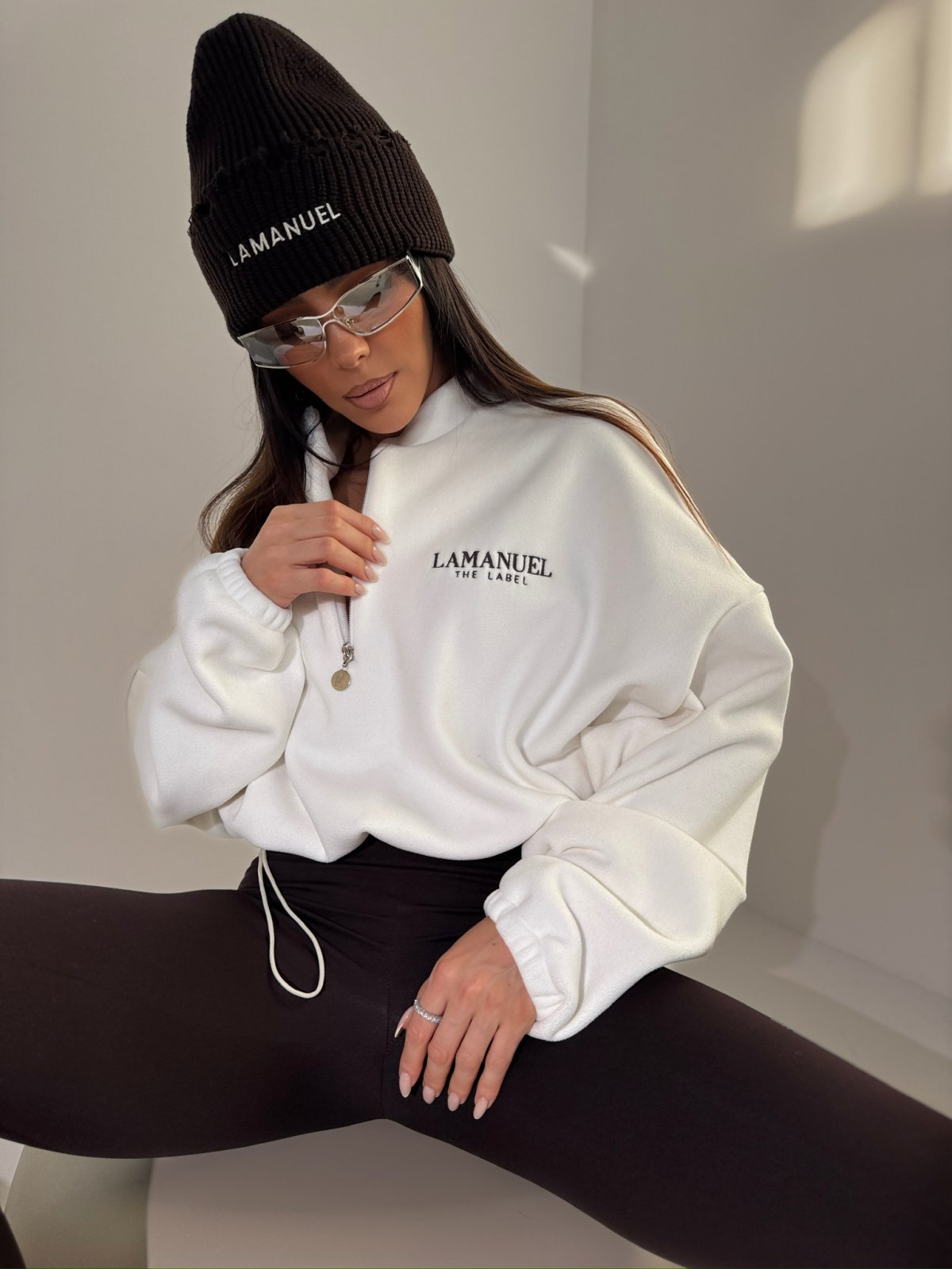 Bluza polarowa WARM UP, ecru