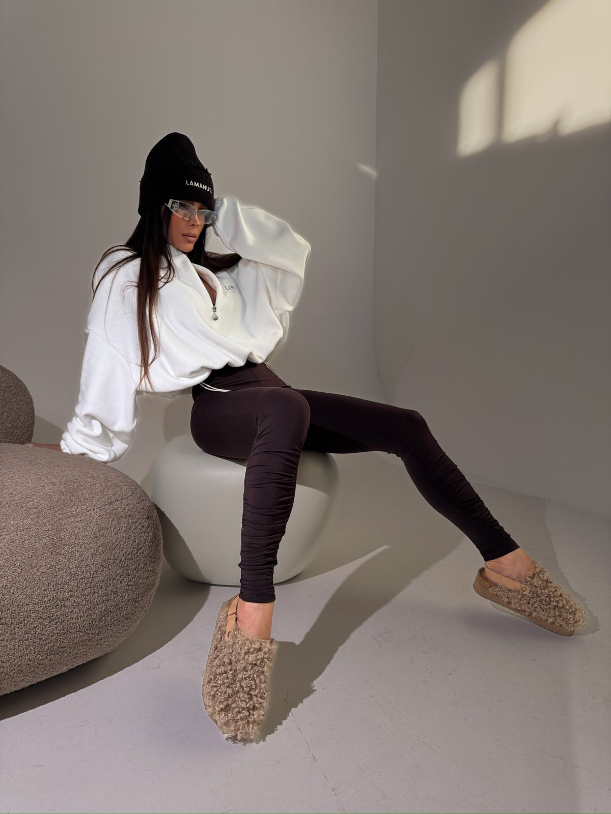 Bluza polarowa WARM UP, ecru