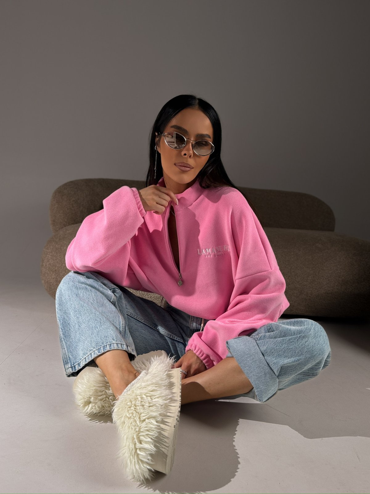 Bluza polarowa WARM UP, róż