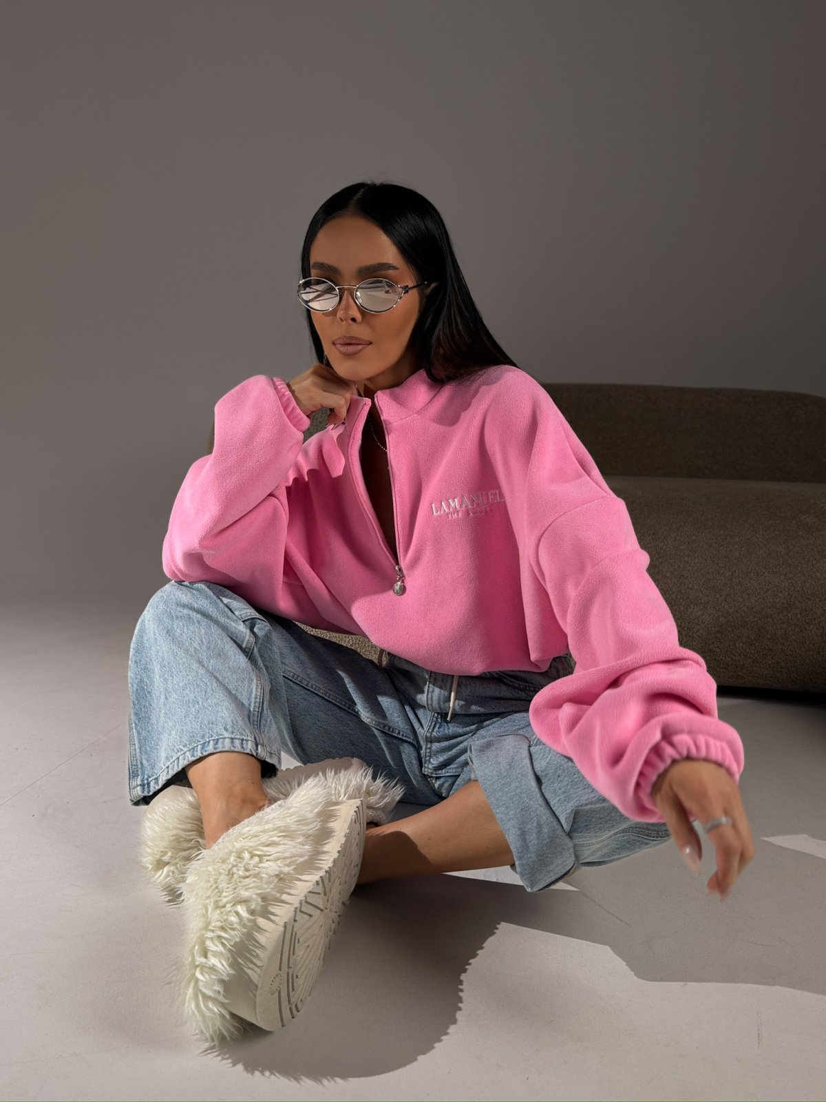 Bluza polarowa WARM UP, róż