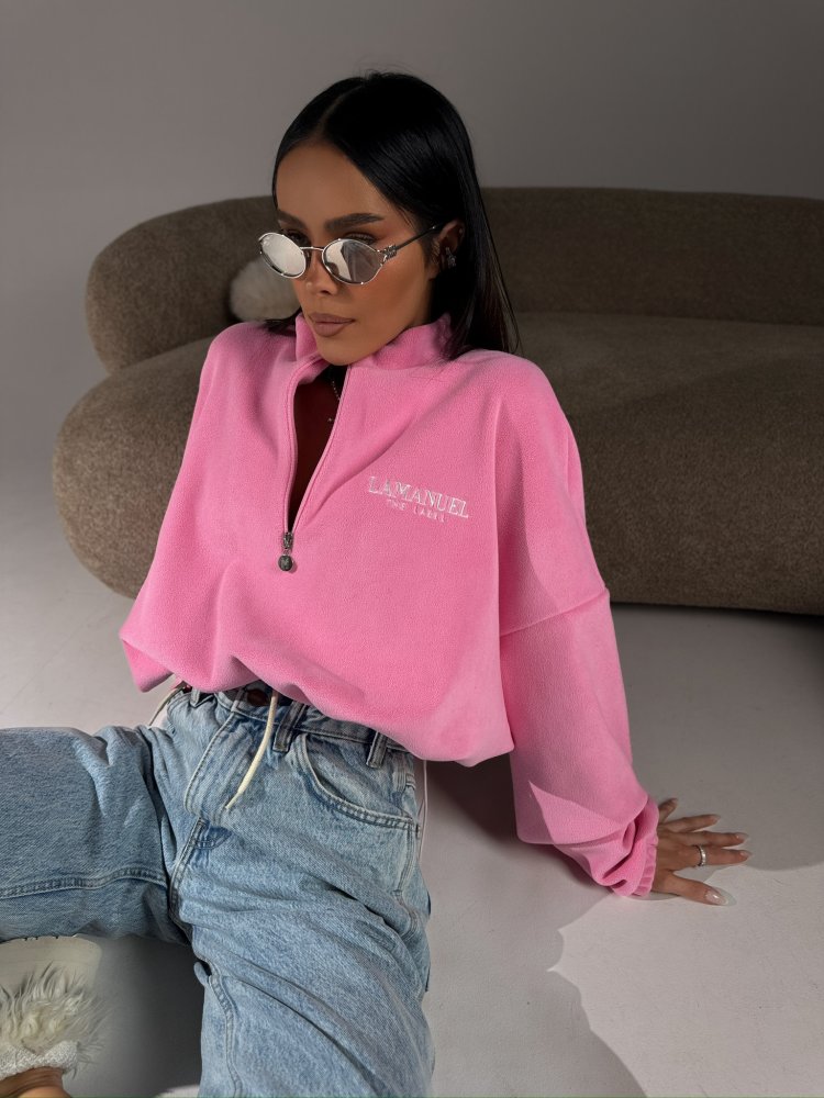 Bluza polarowa WARM UP, róż