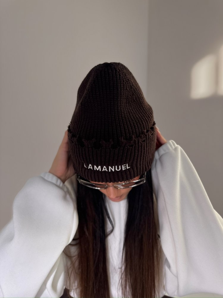 Czapka z wełną ALPINE, czekolada