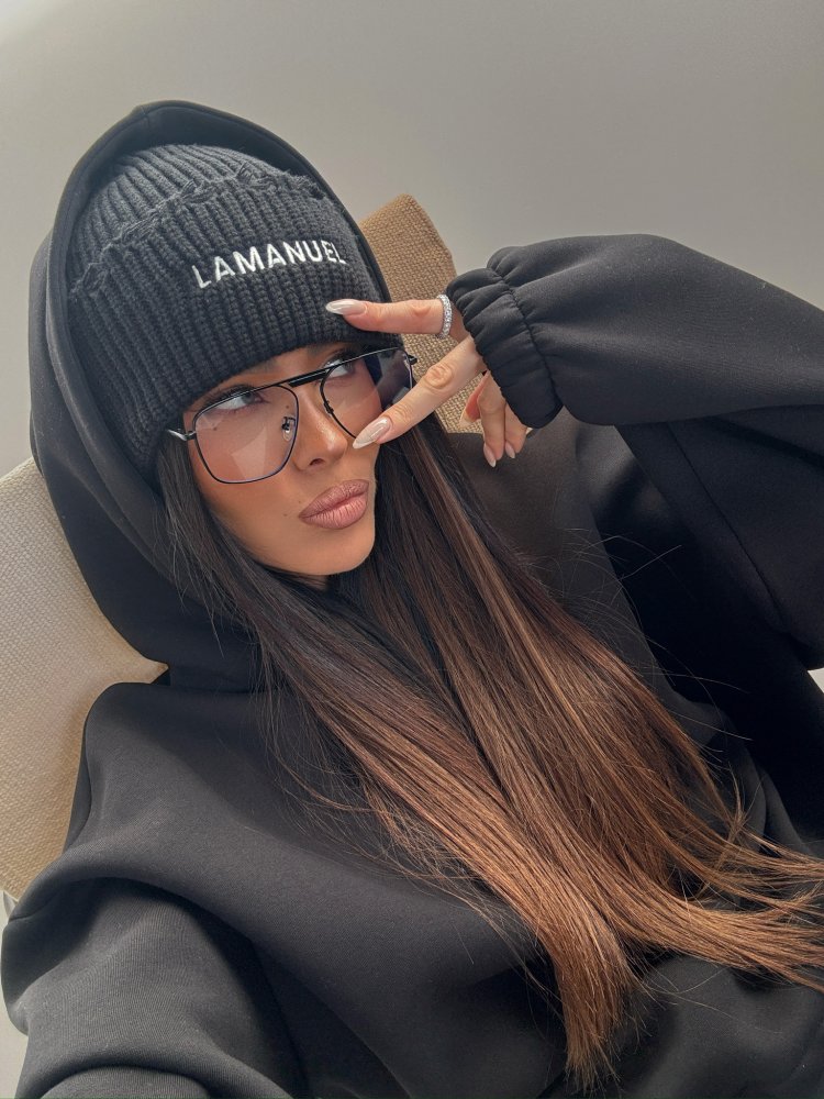 Czapka z wełną ALPINE, czarna