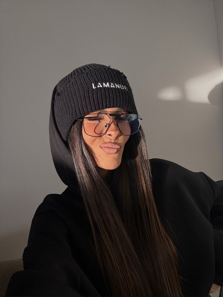 Czapka z wełną ALPINE, czarna