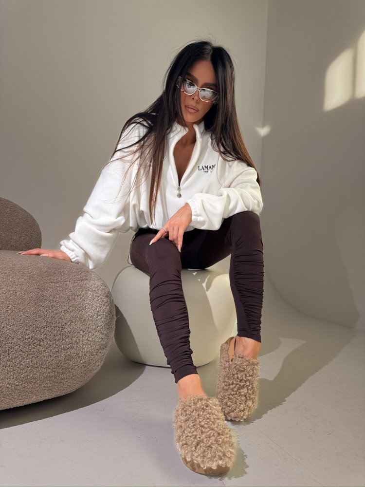 Legginsy z lycry CURVE, czekolada