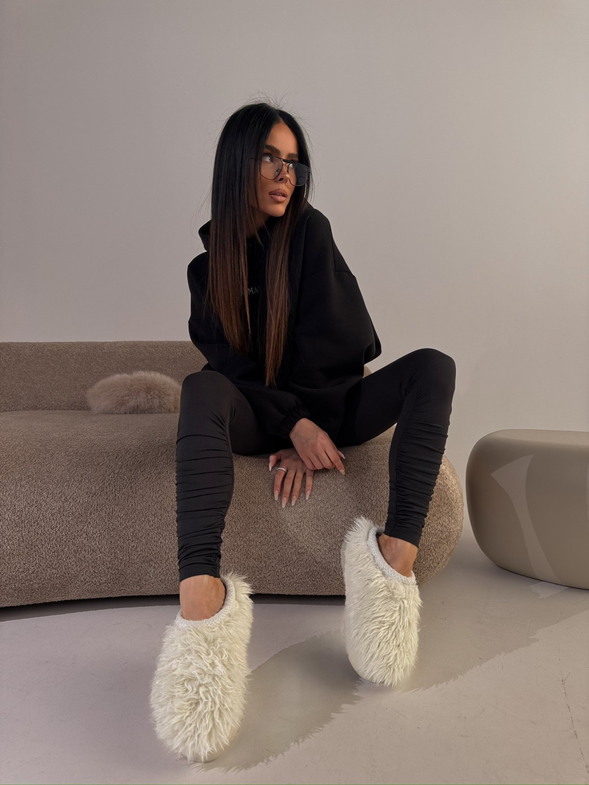 Legginsy z lycry CURVE, czarne