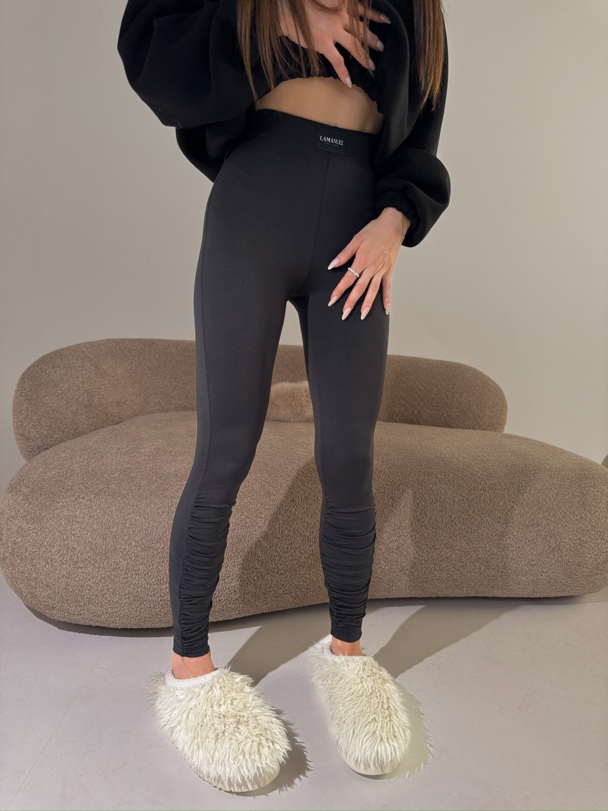 Legginsy z lycry CURVE, czarne