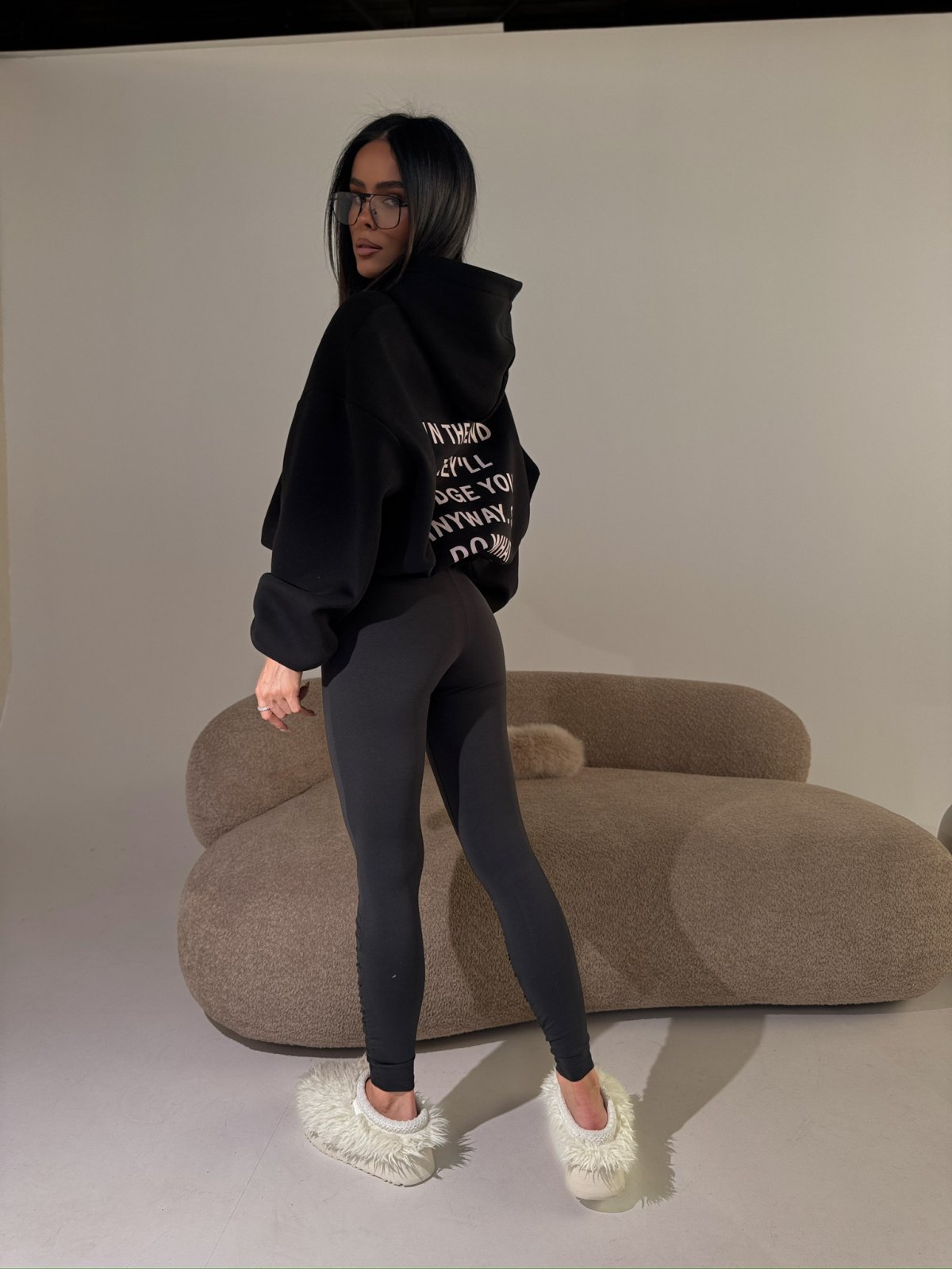 Legginsy z lycry CURVE, czarne