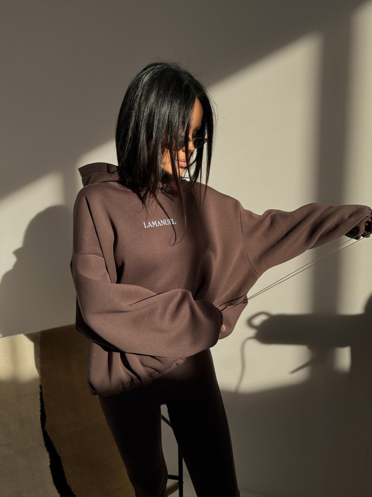 Bluza dresowa TONE, czekolada