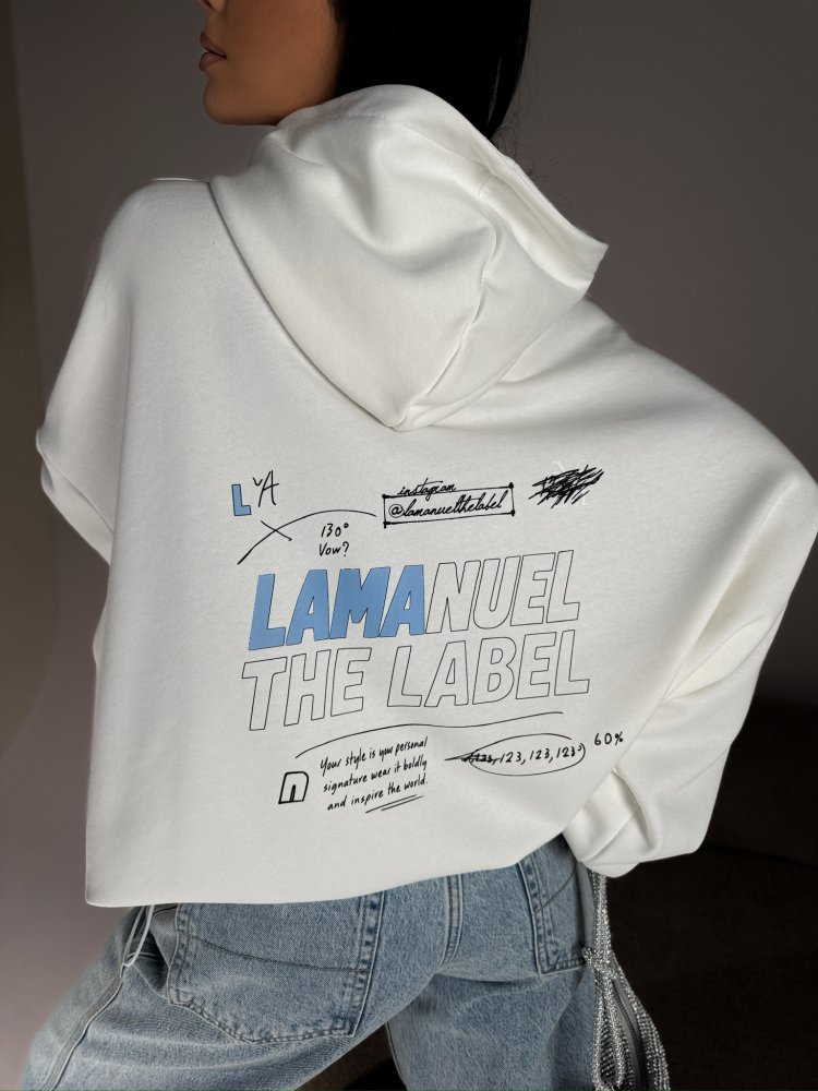 Bluza dresowa RESPECT, ecru