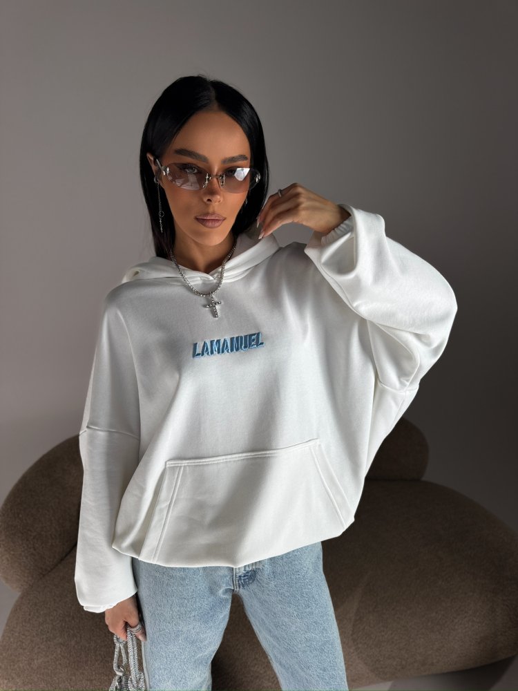 Bluza dresowa RESPECT, ecru