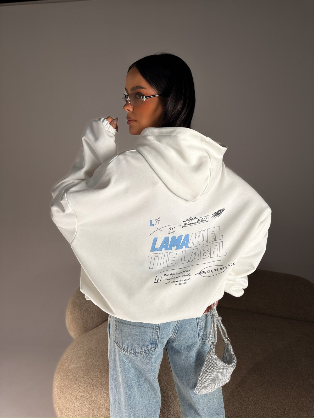 Bluza dresowa RESPECT, ecru