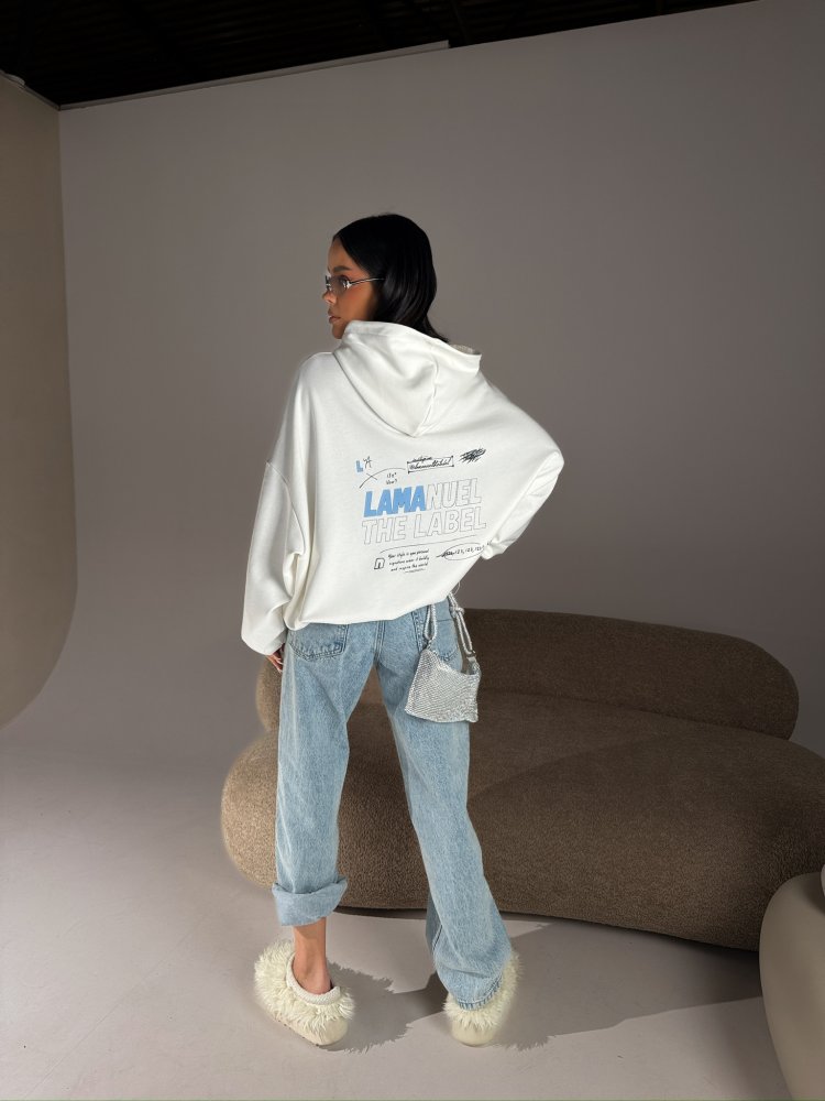 Bluza dresowa RESPECT, ecru