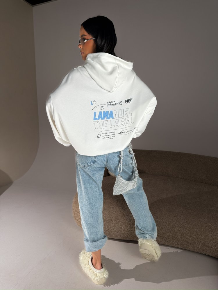 Bluza dresowa RESPECT, ecru