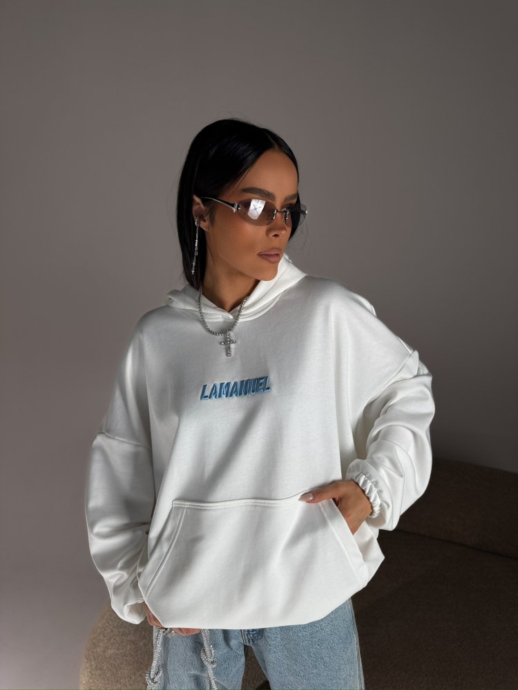 Bluza dresowa RESPECT, ecru