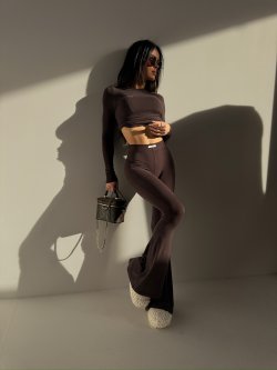 Legginsy ORGIN, czekolada