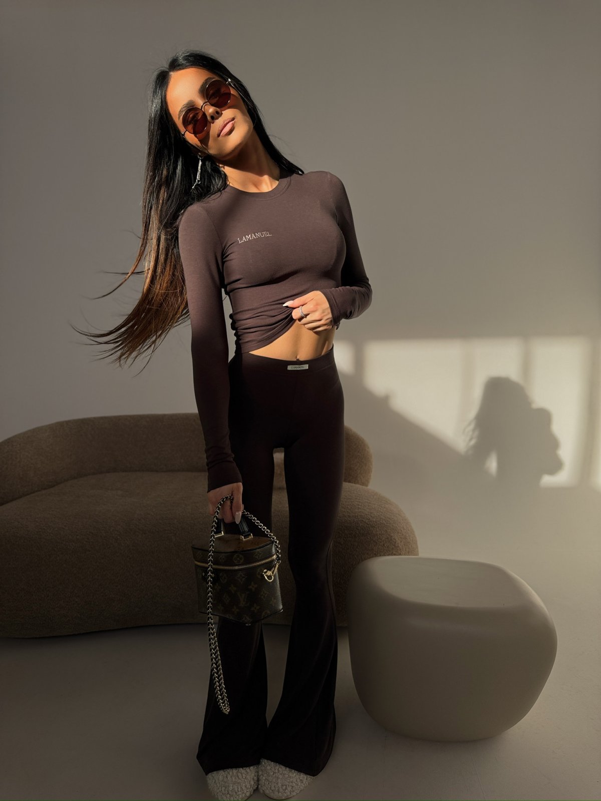 Bluzka/top ORGIN, czekolada