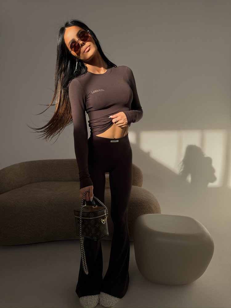 Bluzka/top ORGIN, czekolada