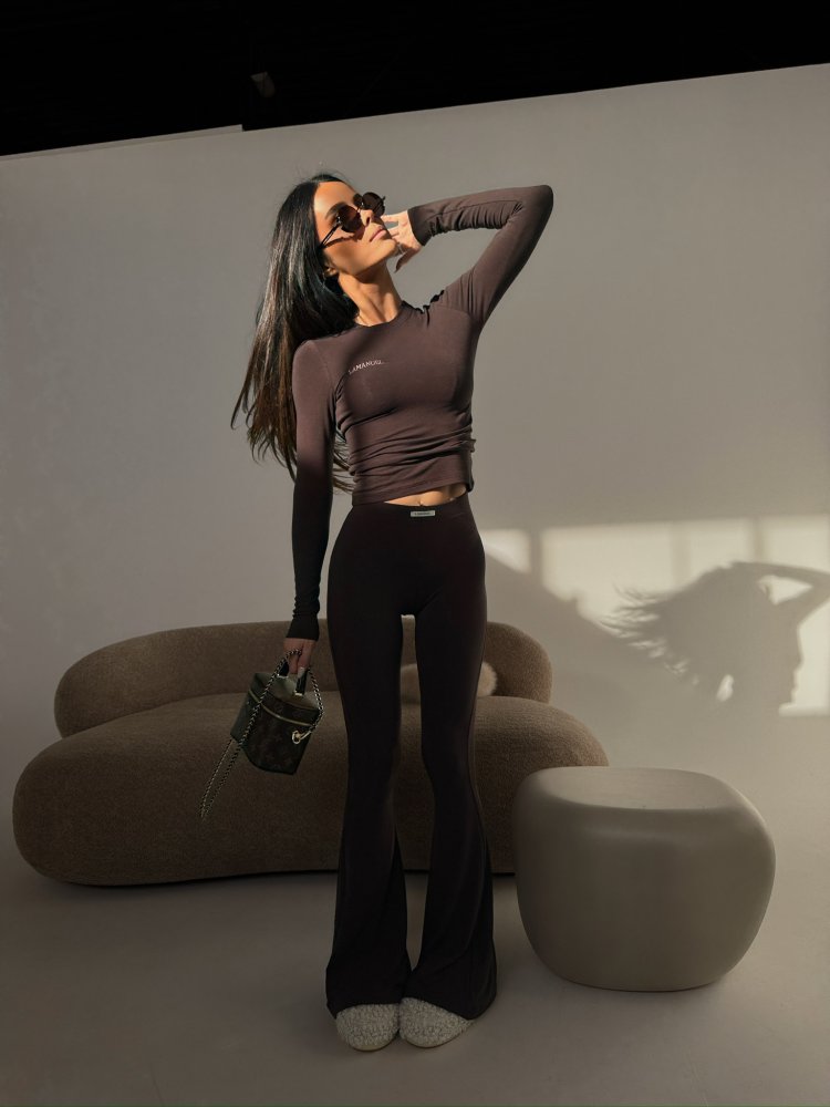 Bluzka/top ORGIN, czekolada