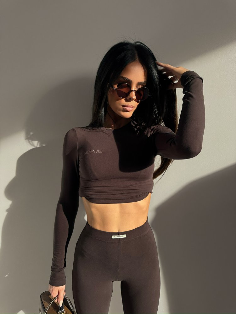 Bluzka/top ORGIN, czekolada