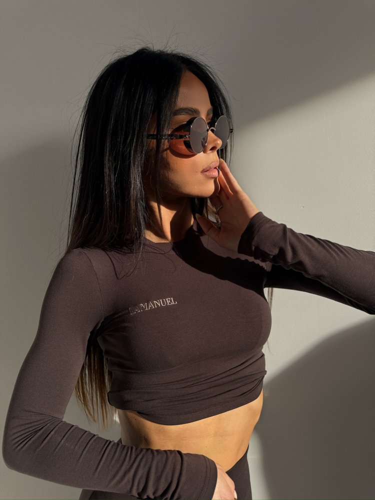 Bluzka/top ORGIN, czekolada